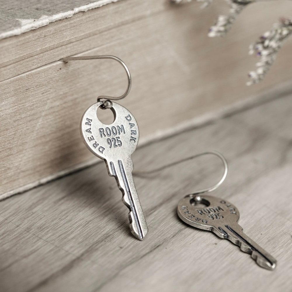 Halloween Sterling Silver 925 Key Earrings